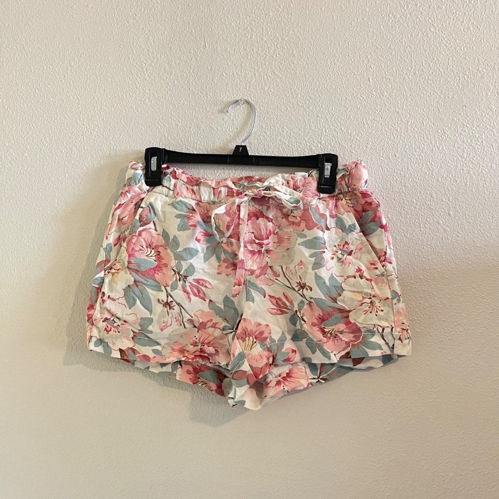 LOFT Floral Pink and Green Beach Styled‎ Shorts - Picture 2 of 4